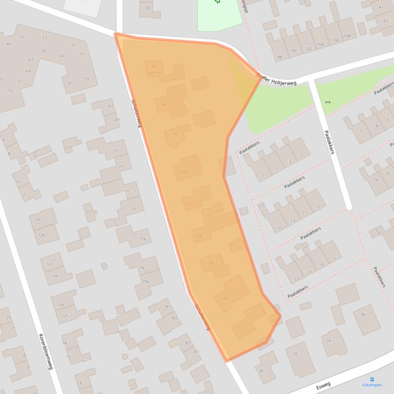 Kaart van postcodegebied 9761CM.