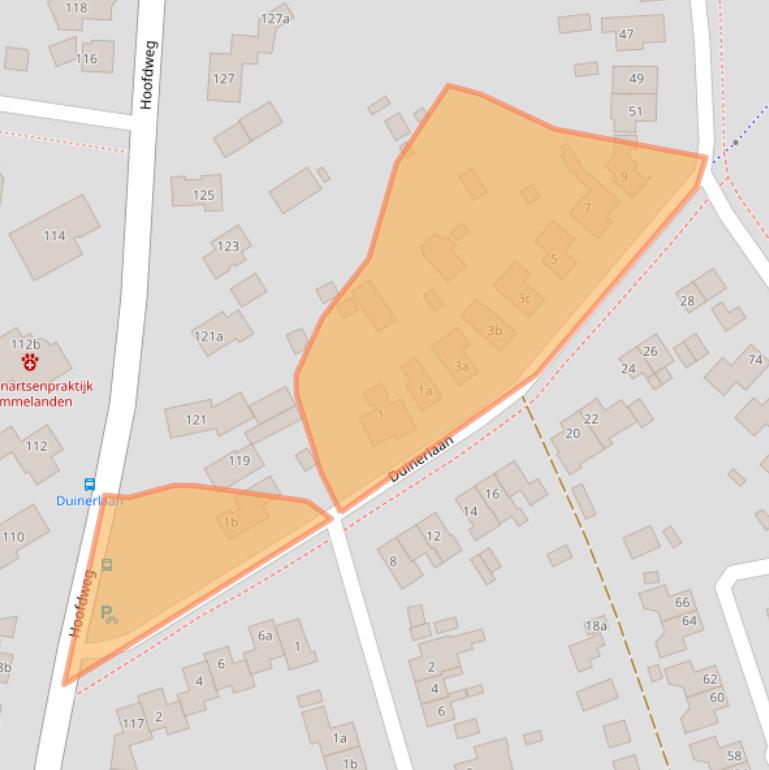 Kaart van postcodegebied 9761CS.