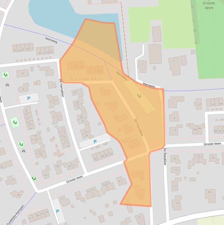 Kaart van postcodegebied 9761DC.