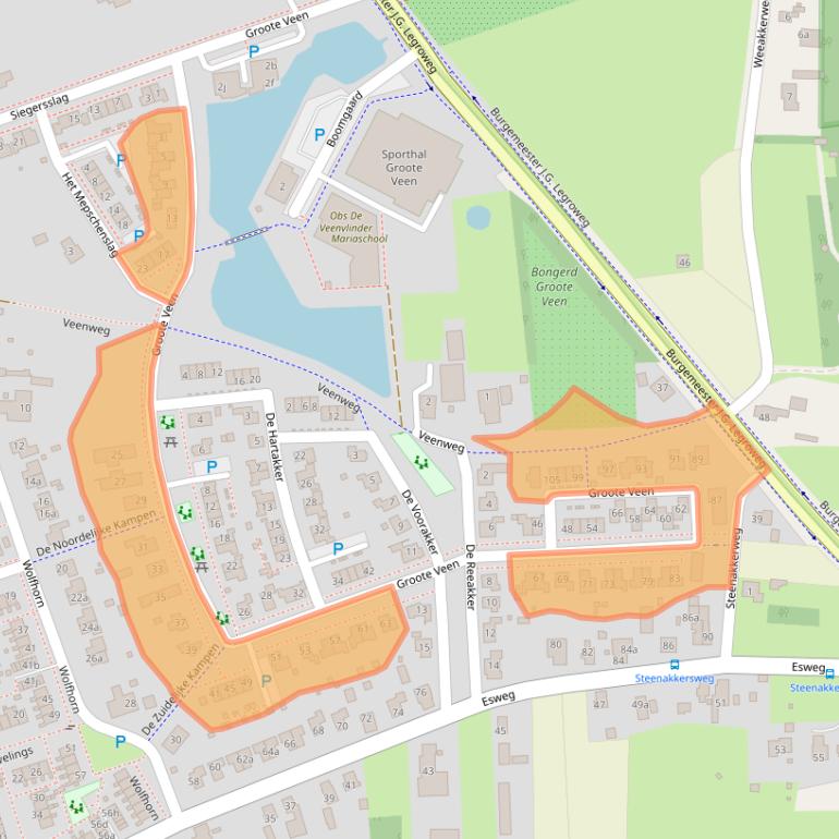 Kaart van postcodegebied 9761DG.