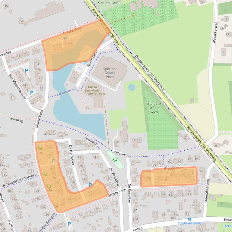 Kaart van postcodegebied 9761DH.