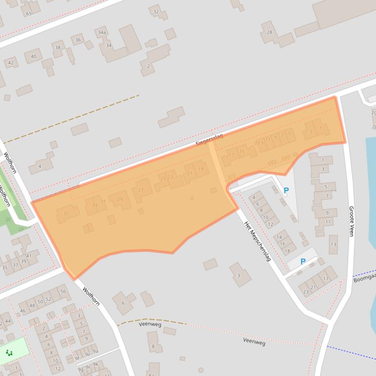 Kaart van postcodegebied 9761DK.