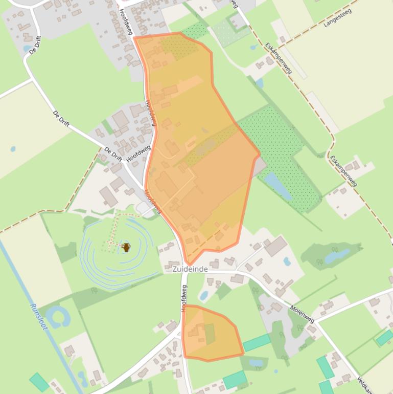 Kaart van postcodegebied 9761EA.
