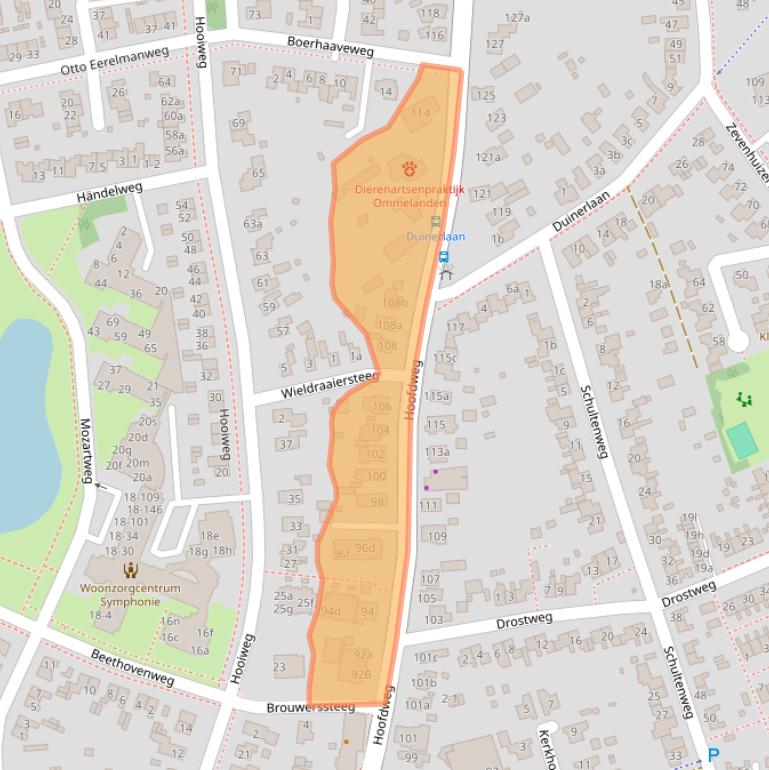 Kaart van postcodegebied 9761EL.