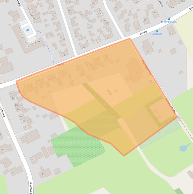 Kaart van postcodegebied 9761EN.