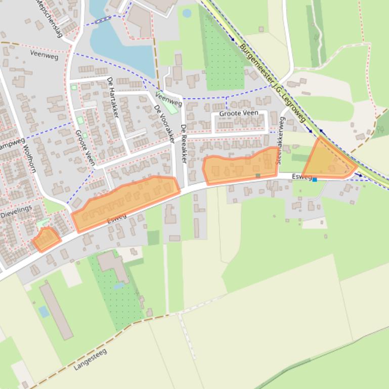 Kaart van postcodegebied 9761ES.