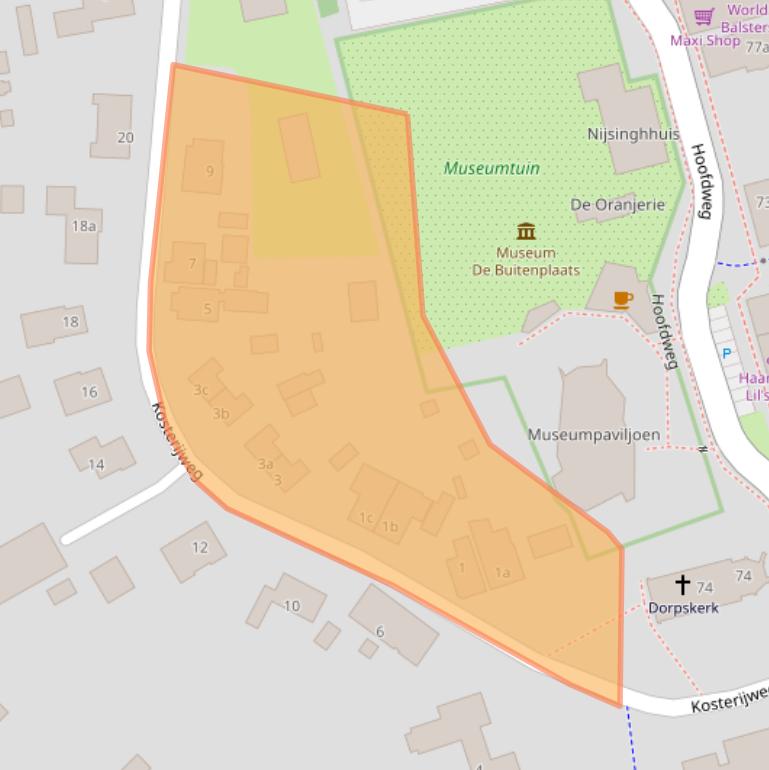 Kaart van postcodegebied 9761GD.