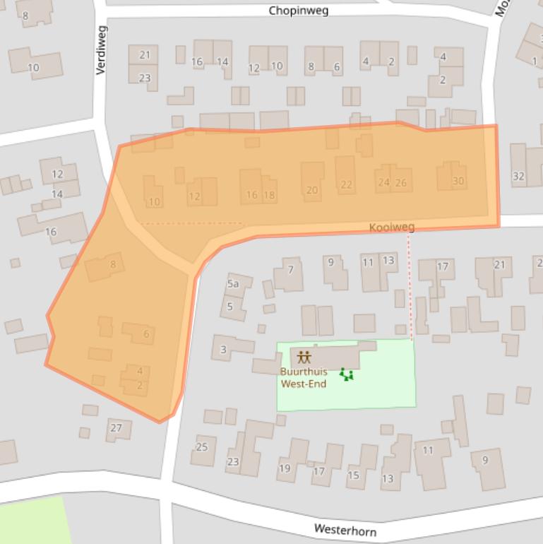 Kaart van postcodegebied 9761GK.