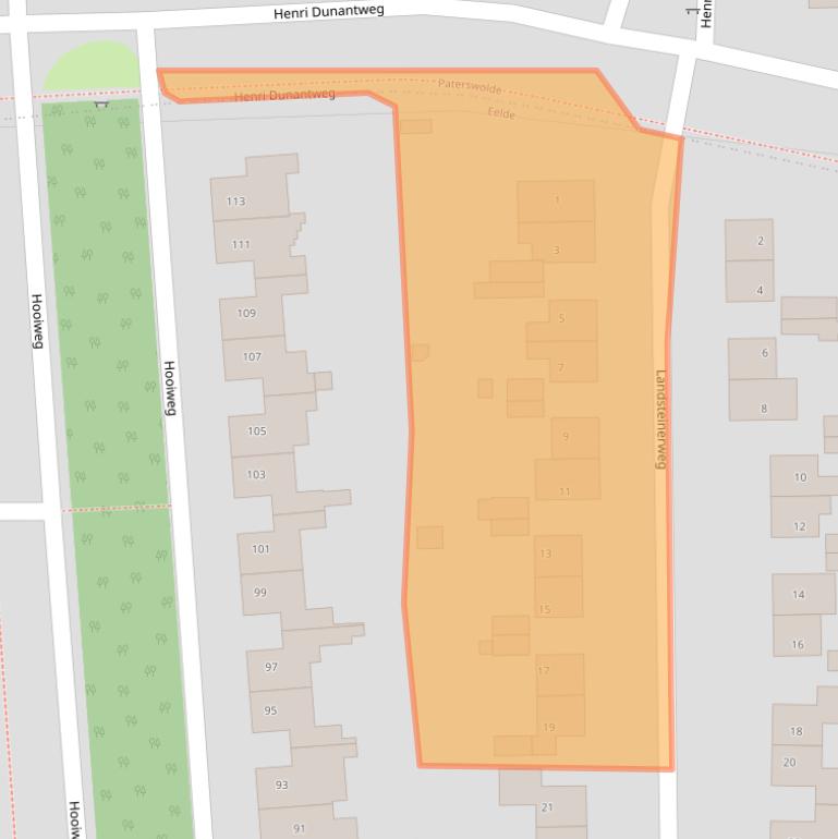 Kaart van postcodegebied 9761HD.