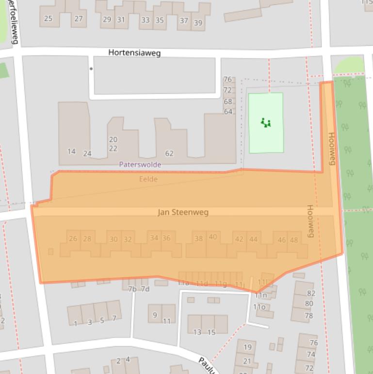Kaart van postcodegebied 9761HK.