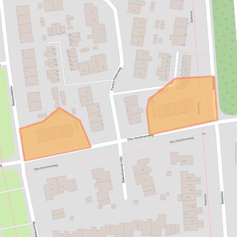 Kaart van postcodegebied 9761HX.
