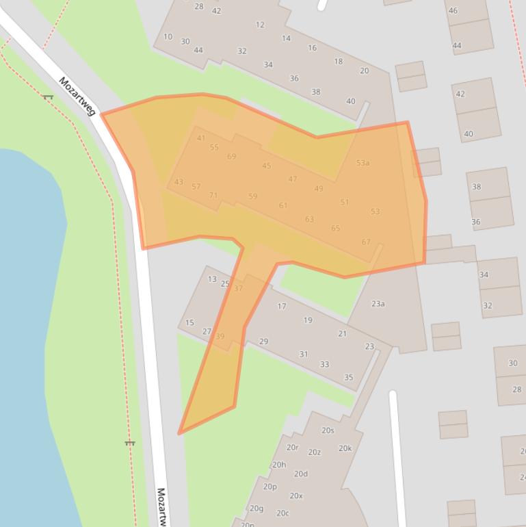 Kaart van postcodegebied 9761JD.