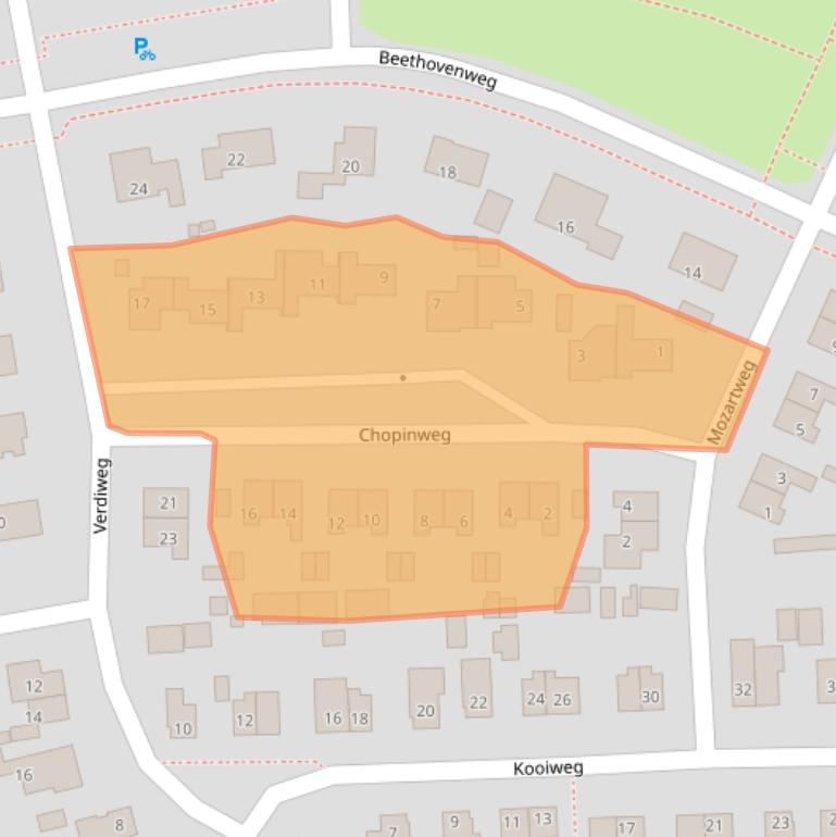 Kaart van postcodegebied 9761JK.
