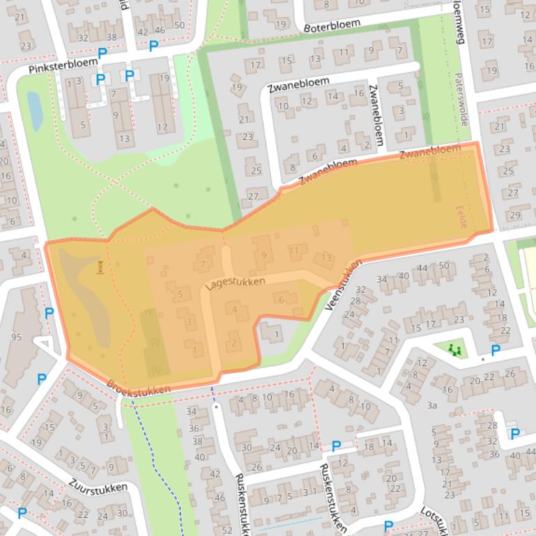 Kaart van postcodegebied 9761KS.