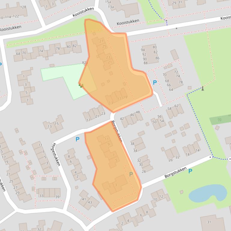 Kaart van postcodegebied 9761LC.