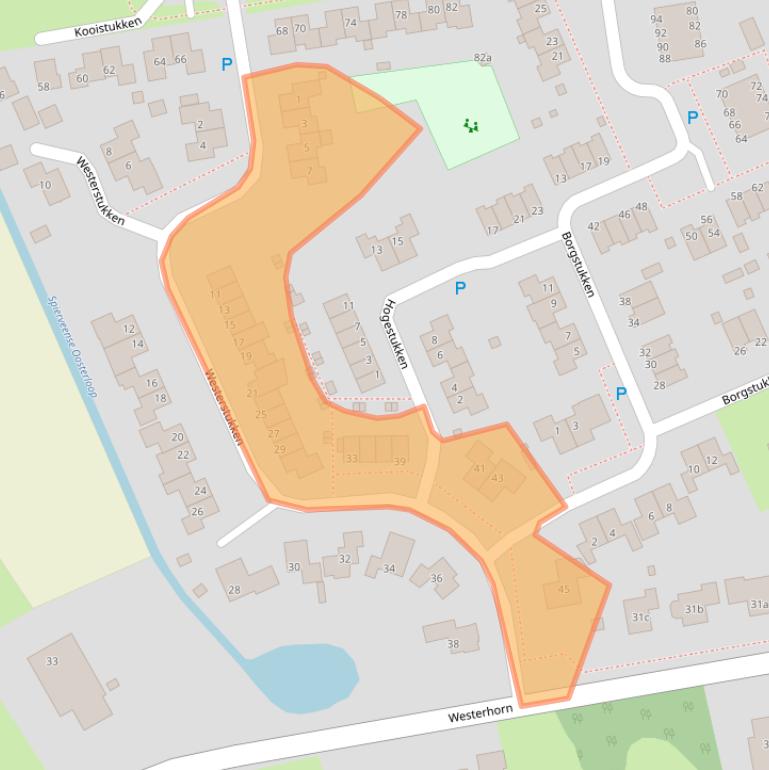 Kaart van postcodegebied 9761LJ.