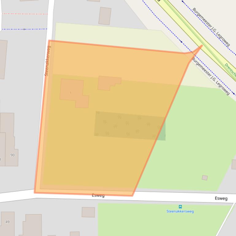 Kaart van postcodegebied 9761TL.