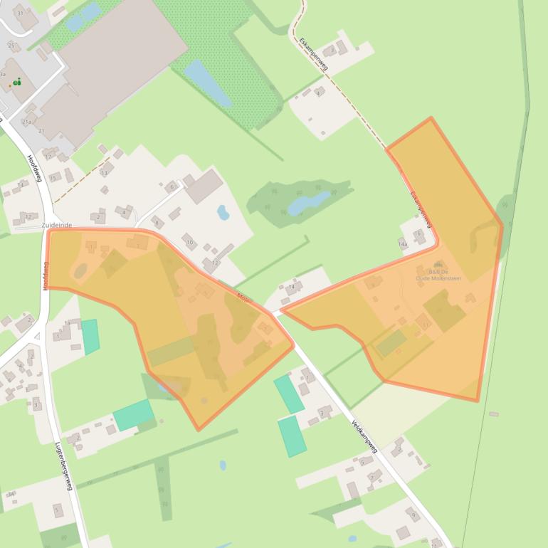 Kaart van postcodegebied 9761VB.