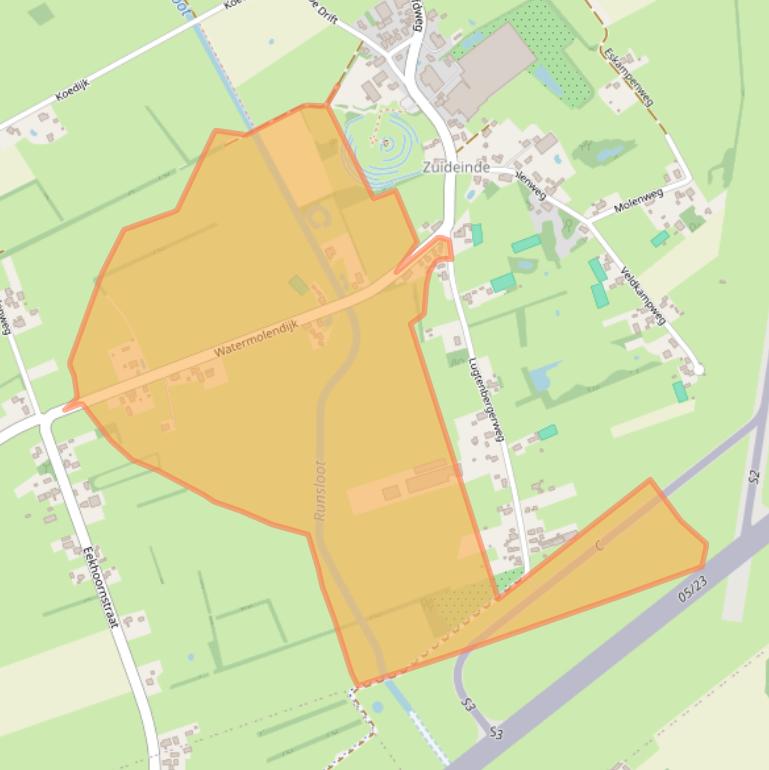 Kaart van postcodegebied 9761VH.