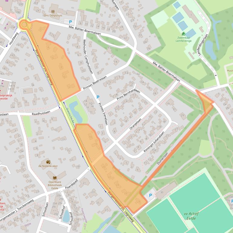 Kaart van postcodegebied 9765AE.