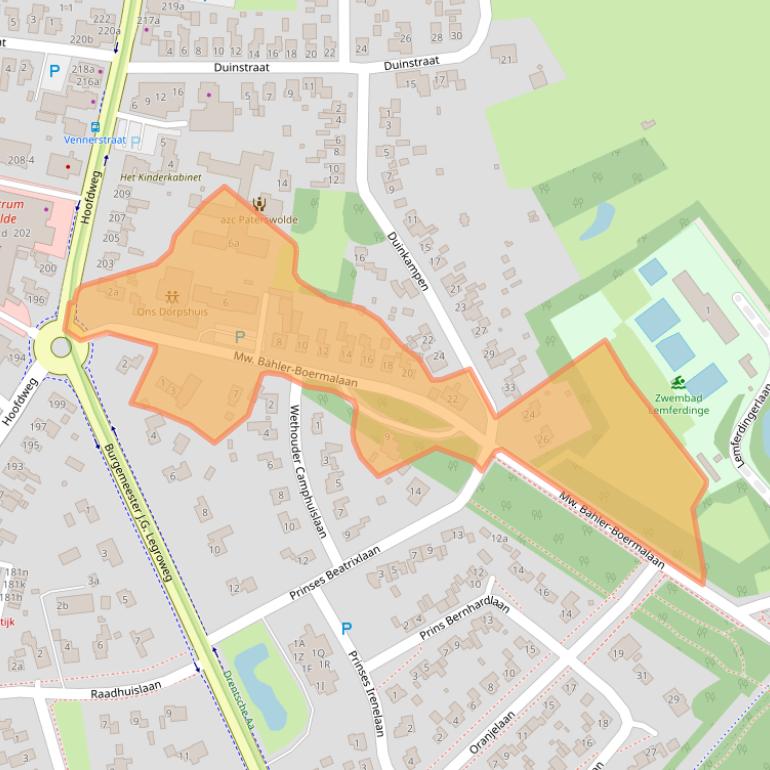 Kaart van postcodegebied 9765AP.