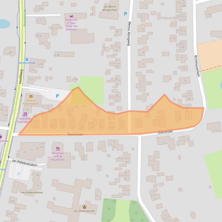 Kaart van postcodegebied 9765BD.