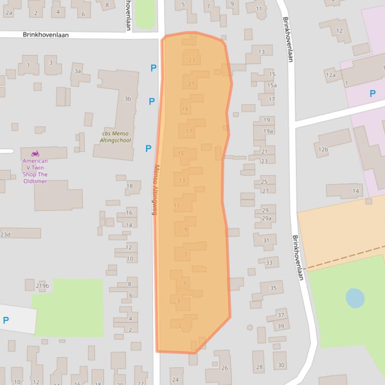 Kaart van postcodegebied 9765BE.