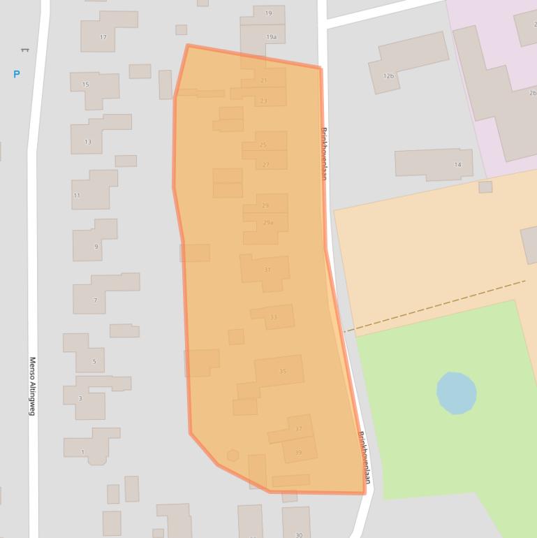 Kaart van postcodegebied 9765BJ.