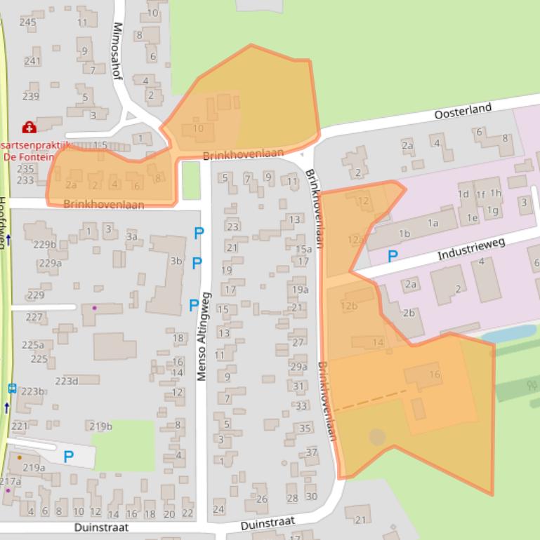 Kaart van postcodegebied 9765BK.