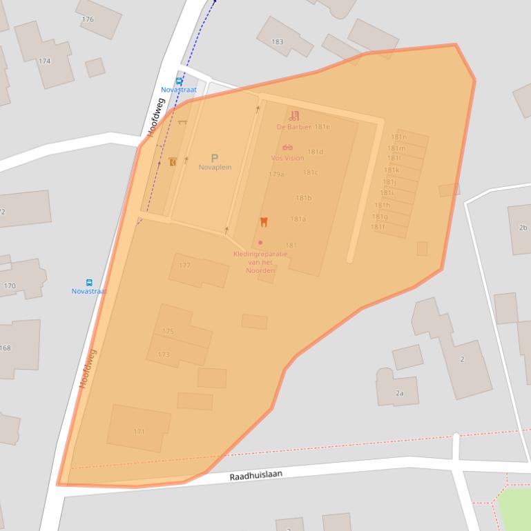 Kaart van postcodegebied 9765CC.