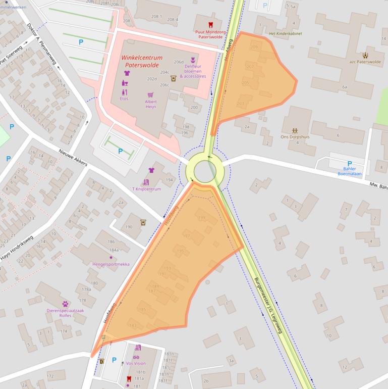 Kaart van postcodegebied 9765CE.