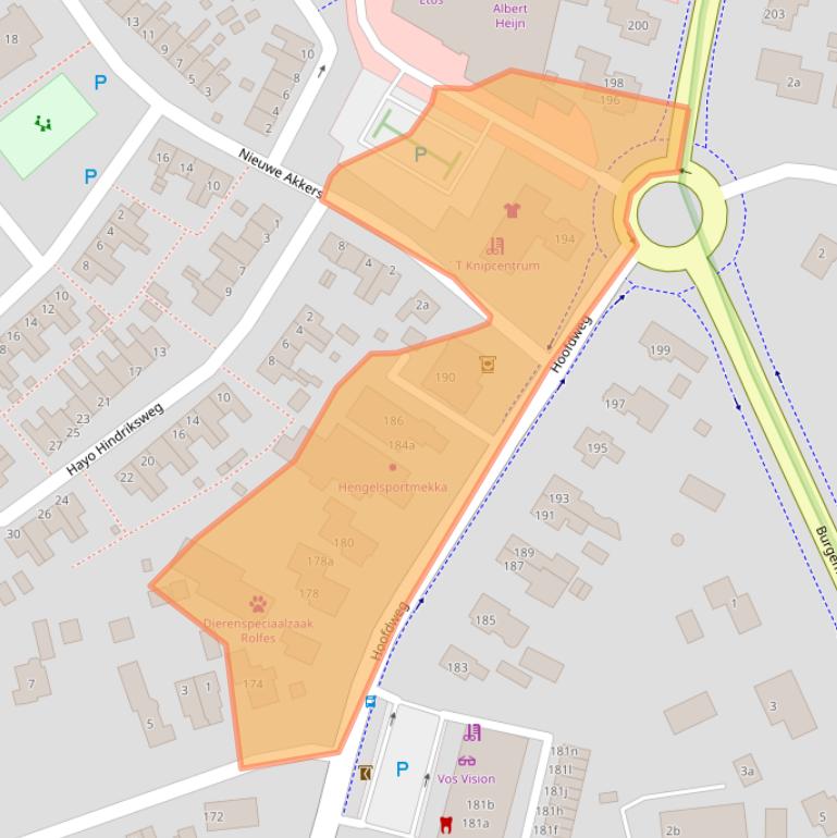 Kaart van postcodegebied 9765CJ.