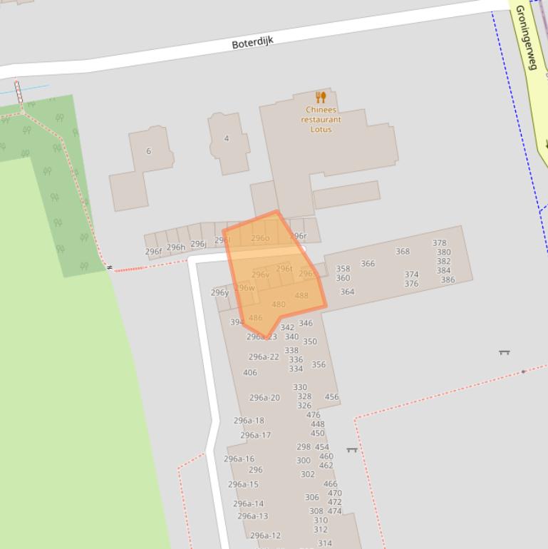 Kaart van postcodegebied 9765CX.