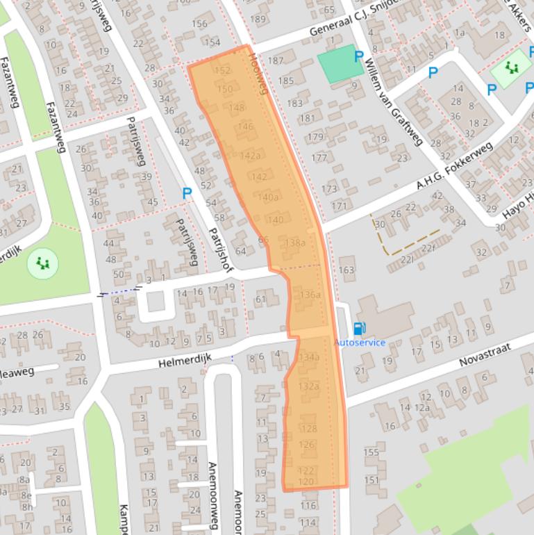 Kaart van postcodegebied 9765EK.