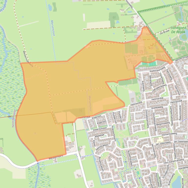Kaart van postcodegebied 9765EM.
