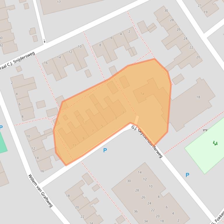 Kaart van postcodegebied 9765GJ.