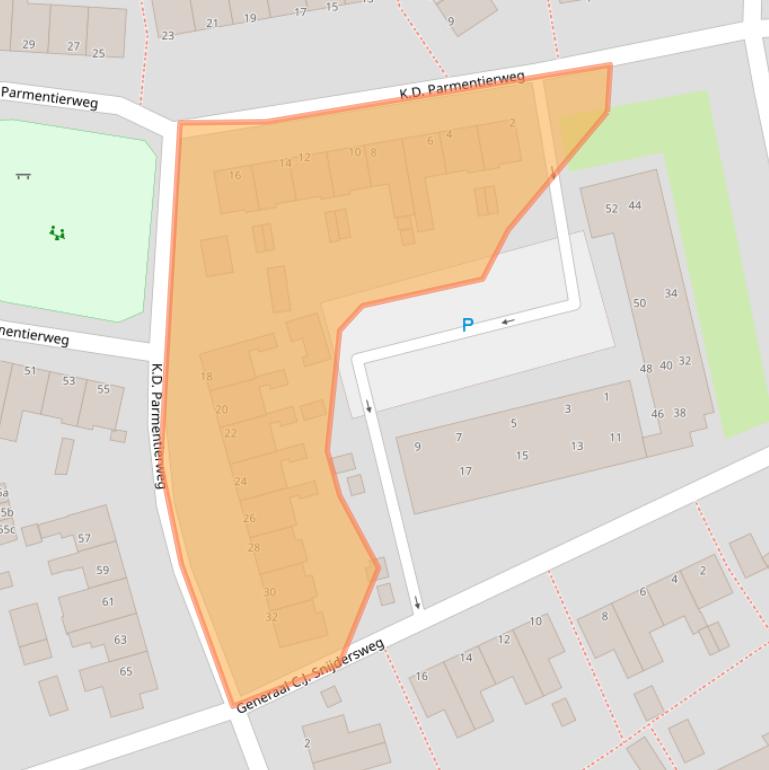 Kaart van postcodegebied 9765GS.