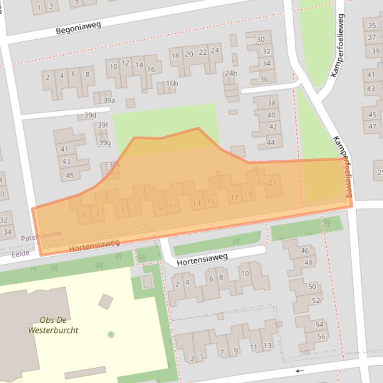 Kaart van postcodegebied 9765HA.