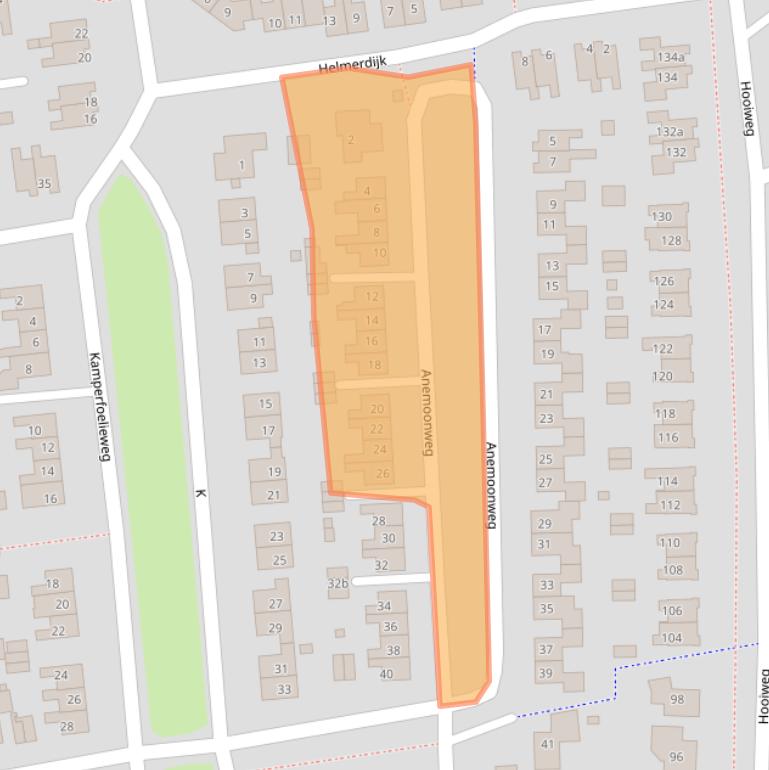 Kaart van postcodegebied 9765HE.