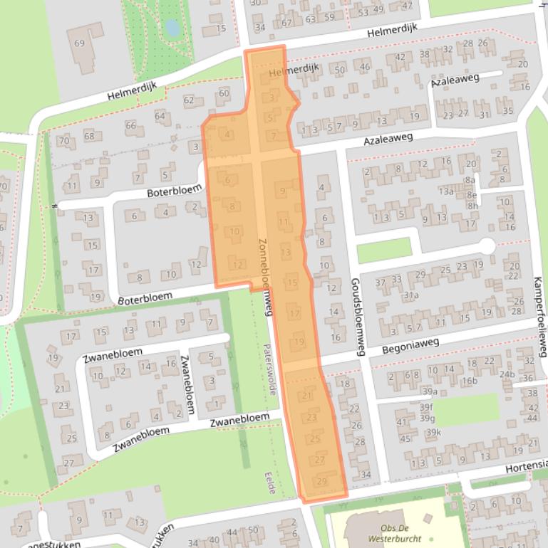 Kaart van postcodegebied 9765HW.