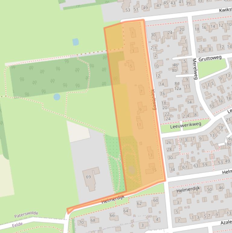 Kaart van postcodegebied 9765JX.