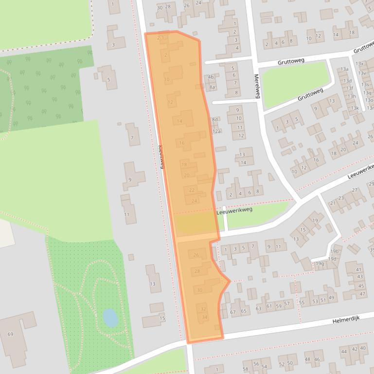 Kaart van postcodegebied 9765JZ.