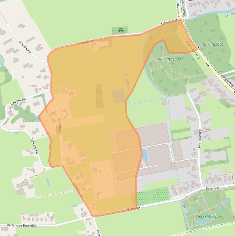 Kaart van postcodegebied 9765TH.