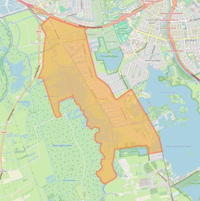 Kaart van postcodegebied 9766.