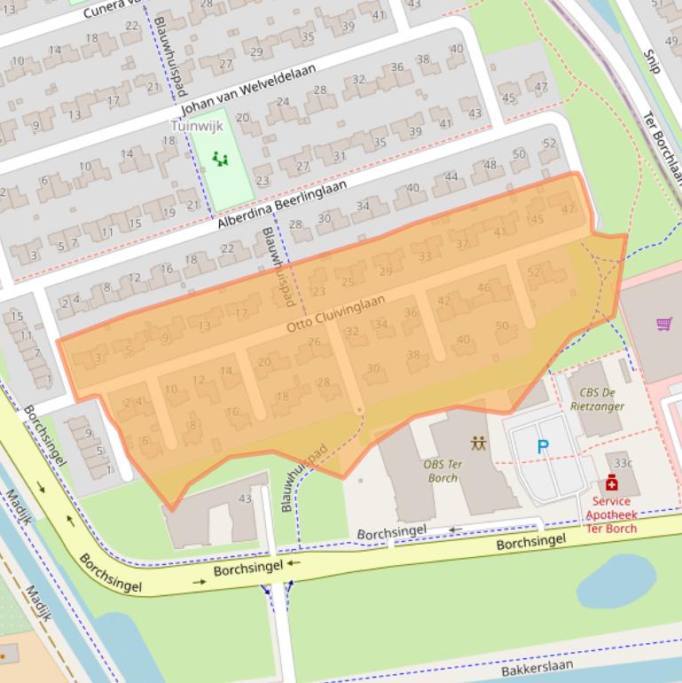 Kaart van postcodegebied 9766PB.