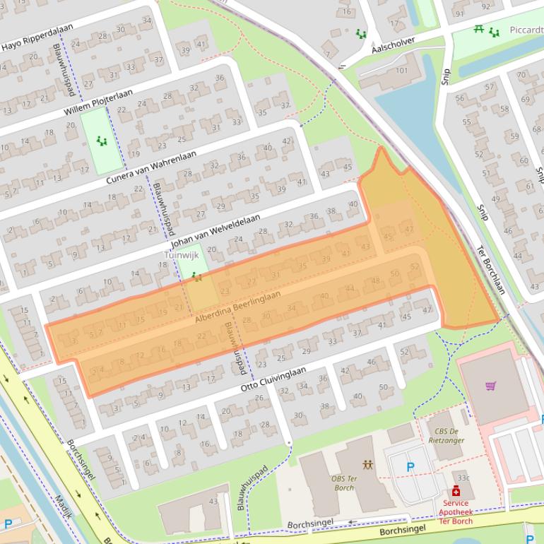 Kaart van postcodegebied 9766PD.