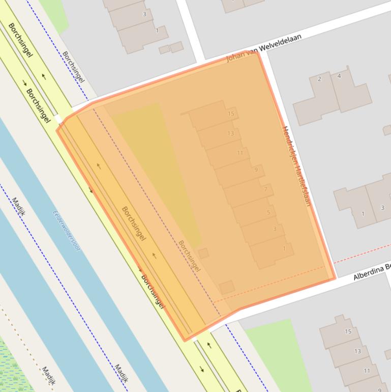 Kaart van postcodegebied 9766PE.