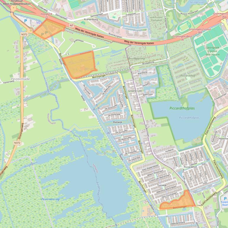 Kaart van postcodegebied 9766PP.