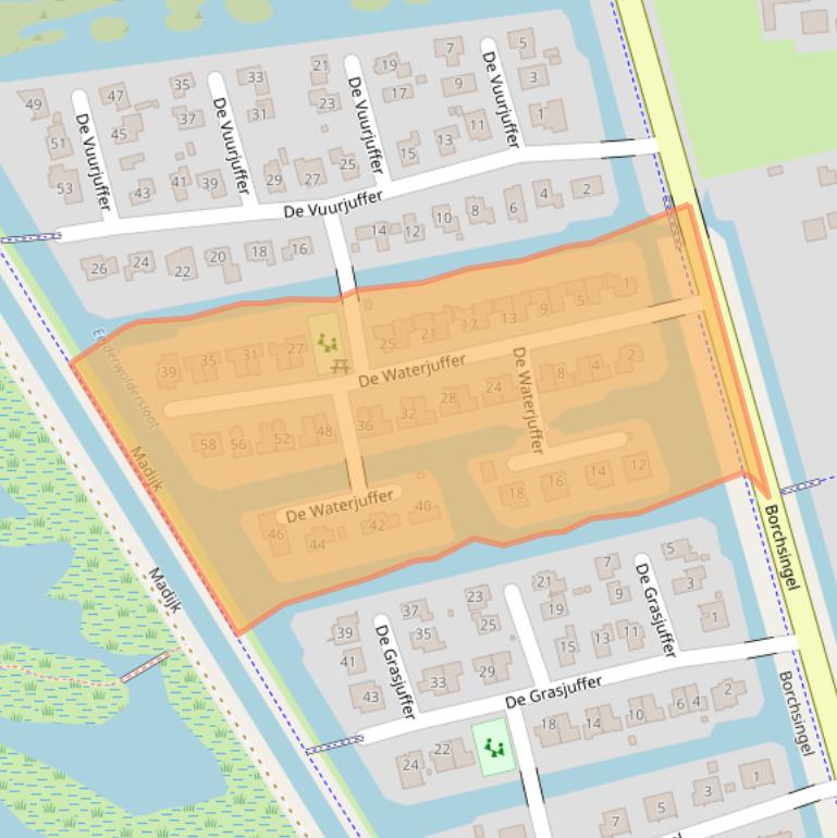 Kaart van postcodegebied 9766PW.