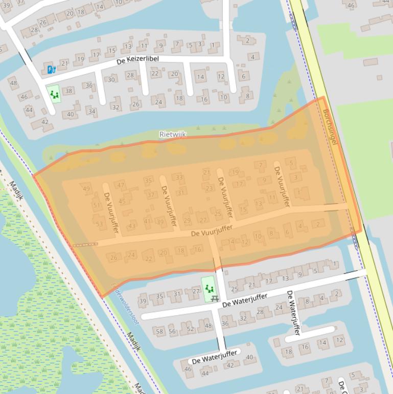 Kaart van postcodegebied 9766PX.